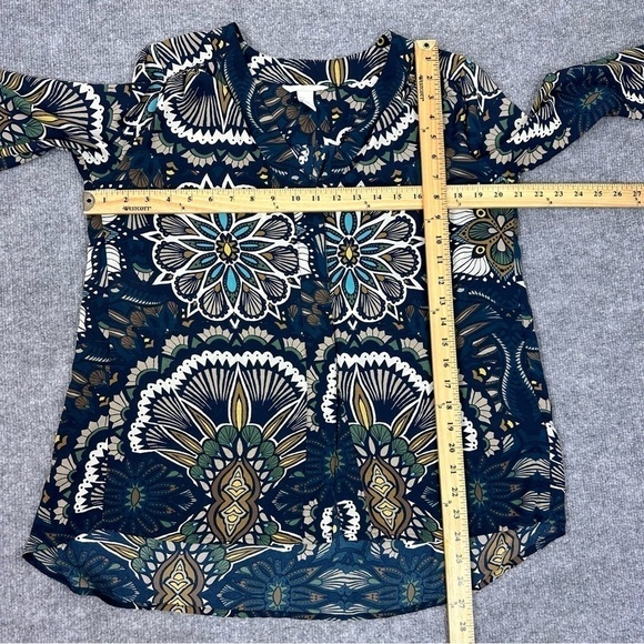 H&M Top Sz 6 Floral Print Long Sleeve Button Down - Picture 5 of 12